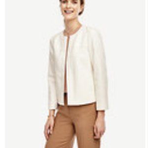 Ann Taylor fitted cream jacket 12